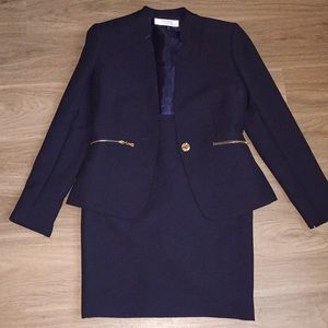 Classic Navy skirt suit